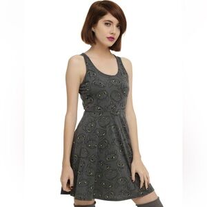 Gray toothless skater dress